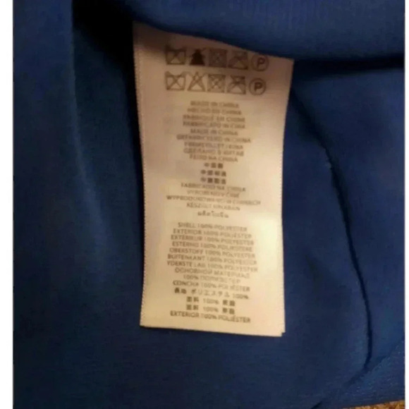 Michael Kors Silky Lined Blue White Watercolor Hi Lo Shirt Dress  4 - Picture 8 of 10